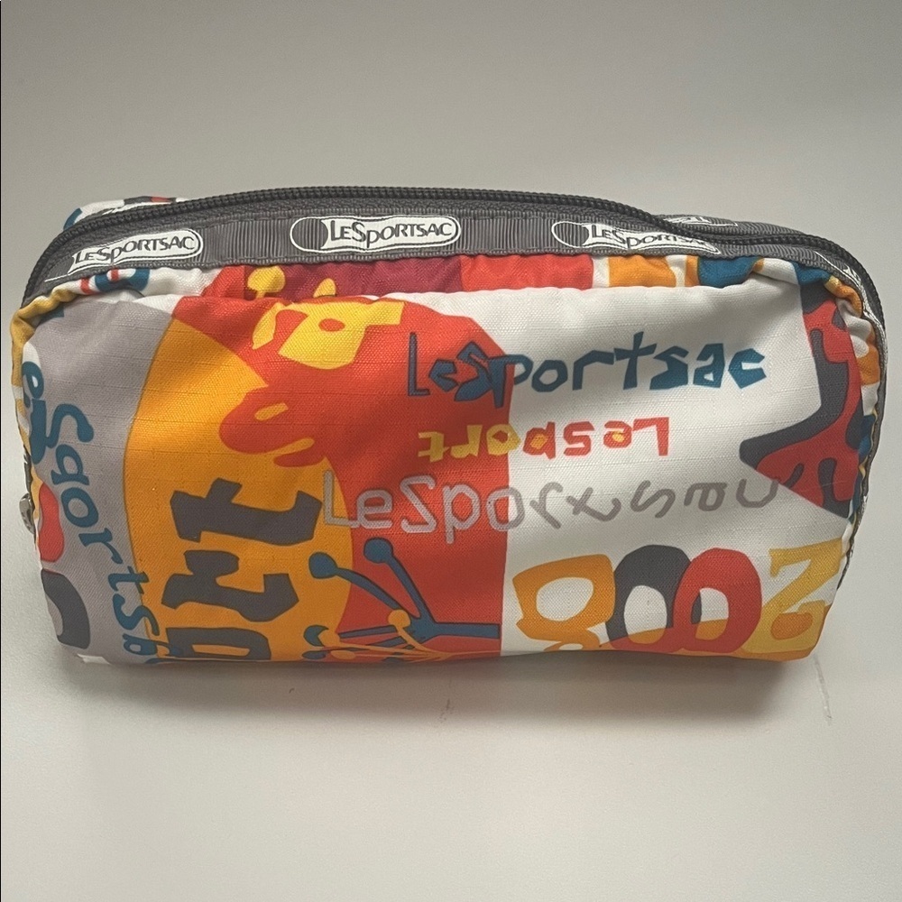 LeSportsac Colorful Graphic Toiletry / Cosmetic Bag preowned